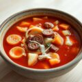 Spaanse, gevulde tomaten-groentesoep