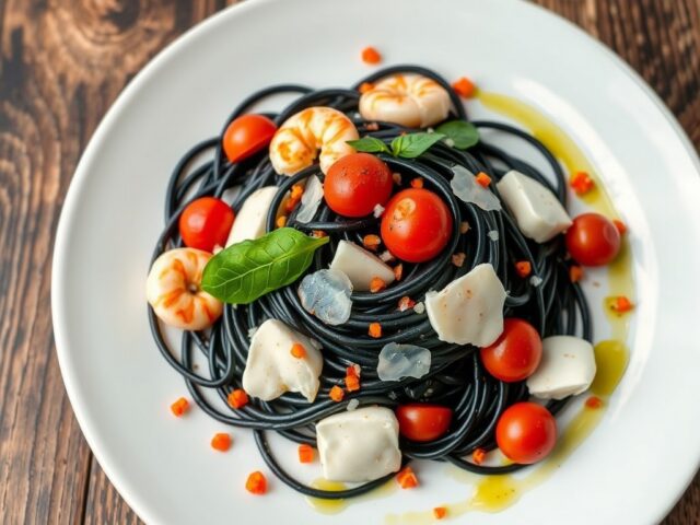 Spagettini di nero met gamba’s