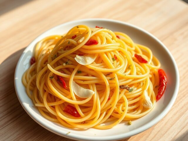 Spaghetti alláglio,olio e peperoncino
