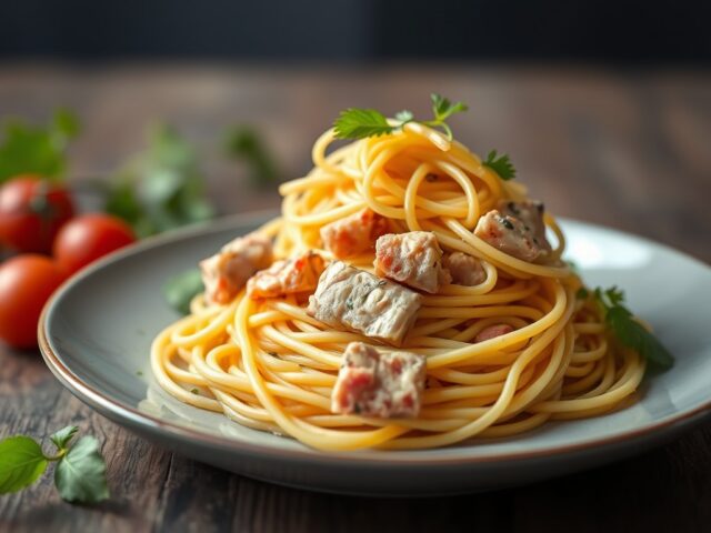 Spaghetti alla Dali — AI-gegenereerde illustratie