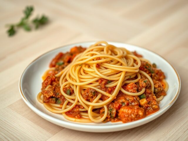 Spaghetti Bolo (vegetarische bolognese-saus)