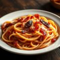 Spaghetti in tomaten roomsaus en wodka