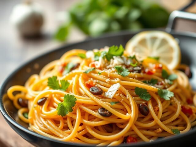 Spaghetti met ansjovis en BIMI