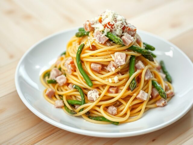 Spaghetti met asperges
