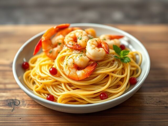 Spaghetti met garnalen uit Marseille