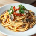 Spaghetti met paddenstoelensaus