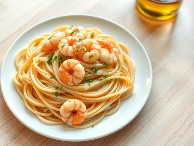 spaghetti met scampies