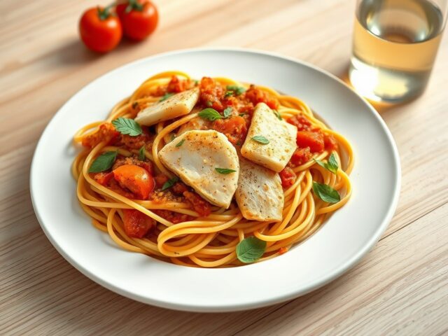 Spaghetti met wijting
