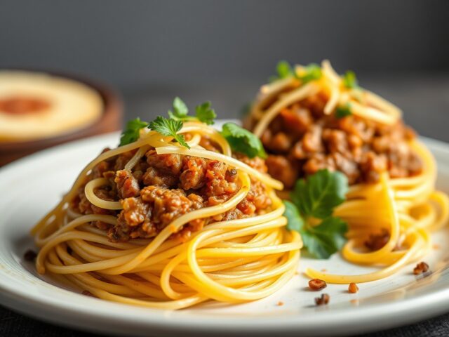 Spaghettibroodjes — AI-gegenereerde illustratie