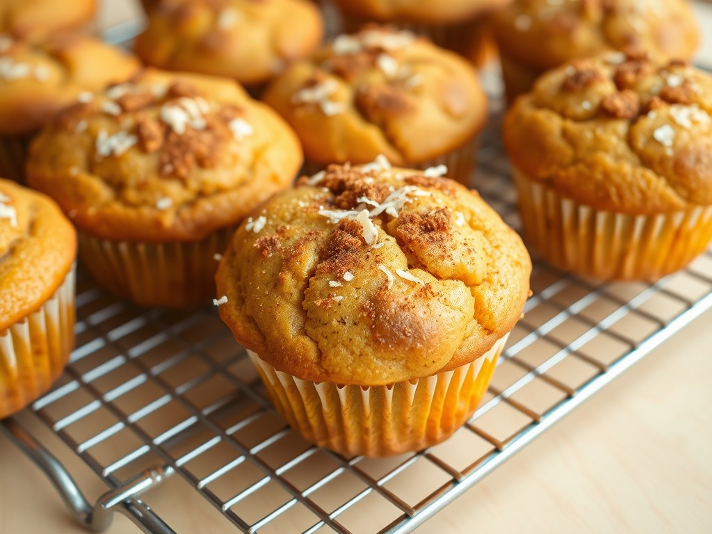 Speculaas-kokosmuffins, AI-gegenereerde illustratie
