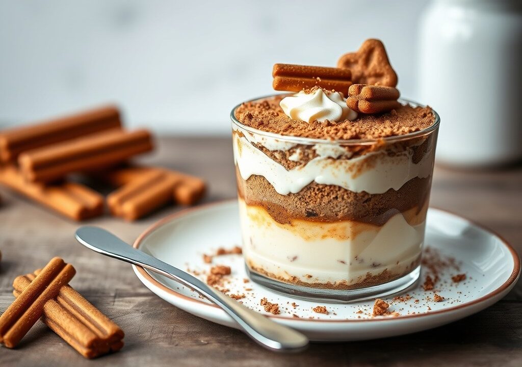 Speculaas tiramisu — AI-gegenereerde illustratie
