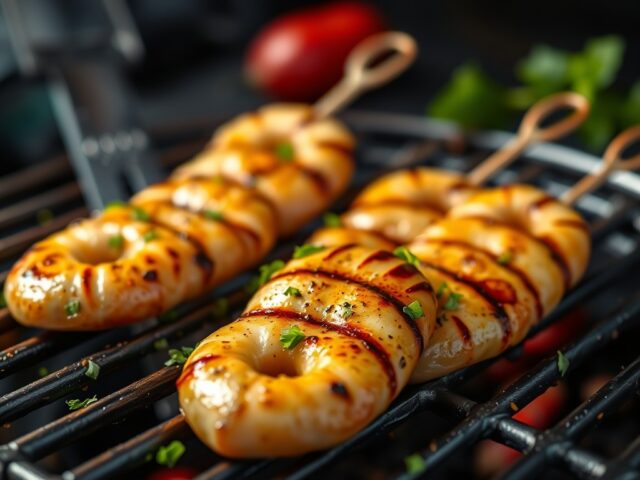 speklapjes op de grill met balsamicoazijn