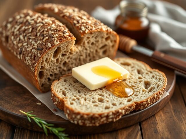 Spelt-tarwe brood — AI-gegenereerde illustratie