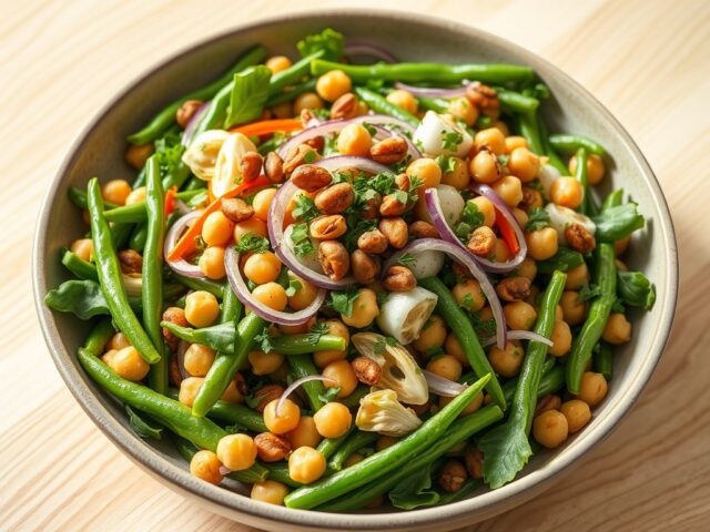 Sperziebonen en artisjoksalade