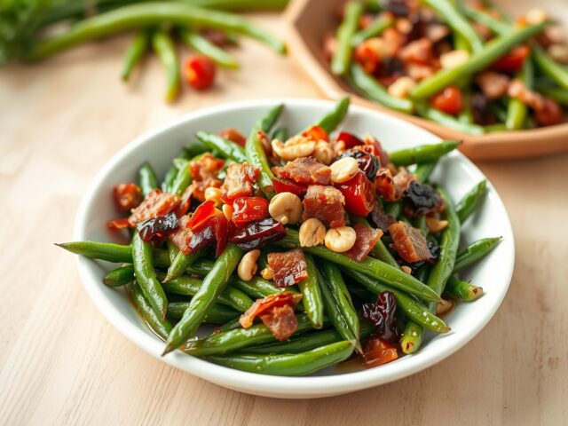 sperziebonen met bacon