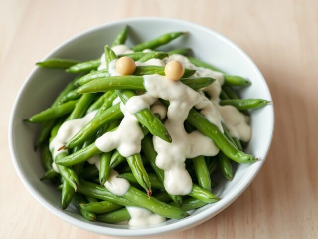 Sperziebonen met creme fraiche