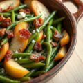 Sperzieboontjes met peren en spek