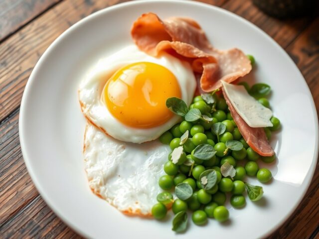 Spiegelei met parmaham
