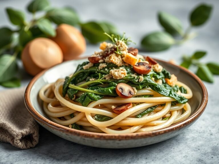 Spinaziepasta met paturain