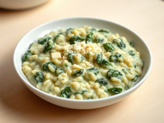 Spinazierisotto met gorgonzola