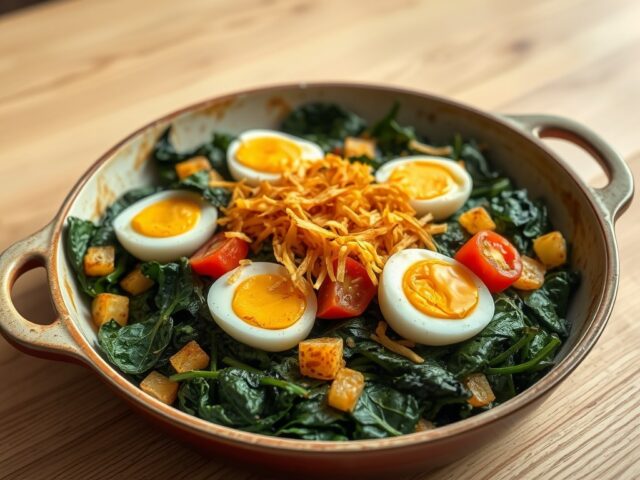 Spinazieschotel met rösti