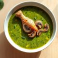 Spinaziesoep met champignons