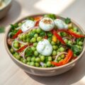 Spliterwten-waterkerskwarksalade