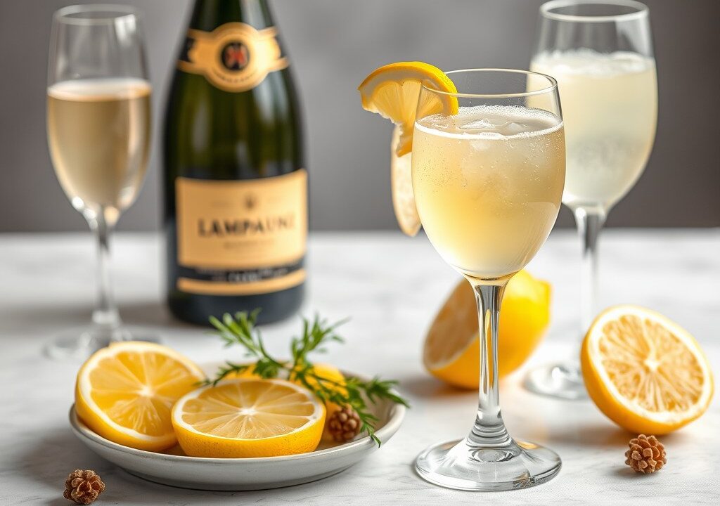 Spoom: Williamspeer en Champagne, AI-gegenereerde illustratie