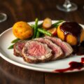 Springbokfilet, groentengarnituur en (zieopm)