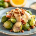 Spruitjes met ham of gerookte zalm en notensaus