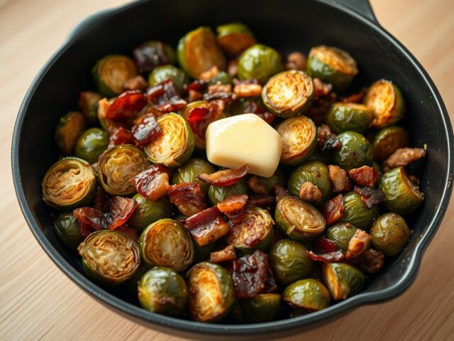 Spruitjes met kastanjes en spek