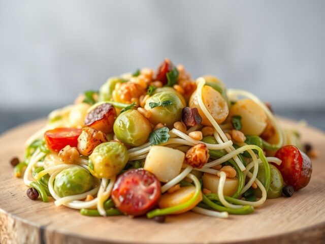 Spruitjes -taugé salade — AI-gegenereerde illustratie