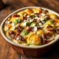 Spruitjesgratin met gehakt