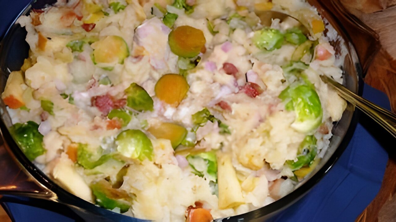 Spruitjesstamppot met appel