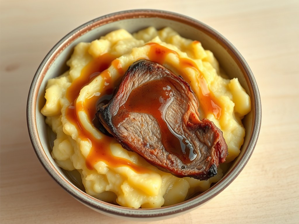 Stamppot van Appelen en Aardappelen (Hete bliksem), AI-gegenereerde illustratie
