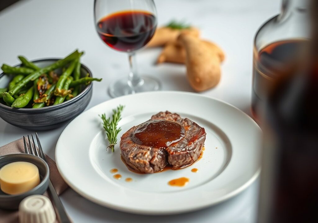 Steak Diane, AI-gegenereerde illustratie