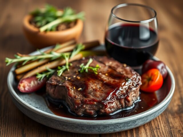 Steak á la Pinot Noir