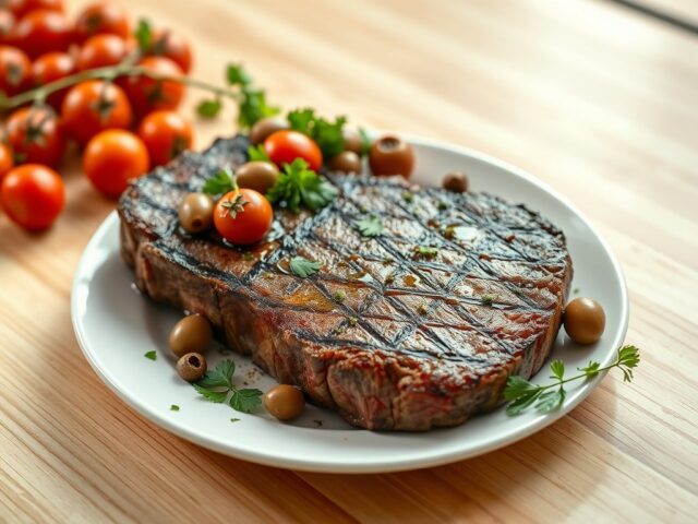 Steak met zuiderse garnituur