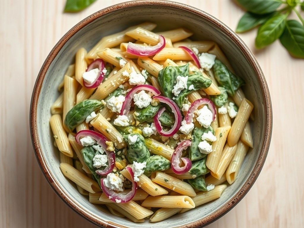 Stevige spinaziepasta, AI-gegenereerde illustratie
