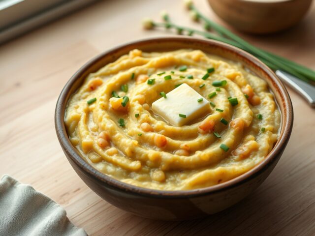 Stoemp met blonde linzen en een vleugje curry