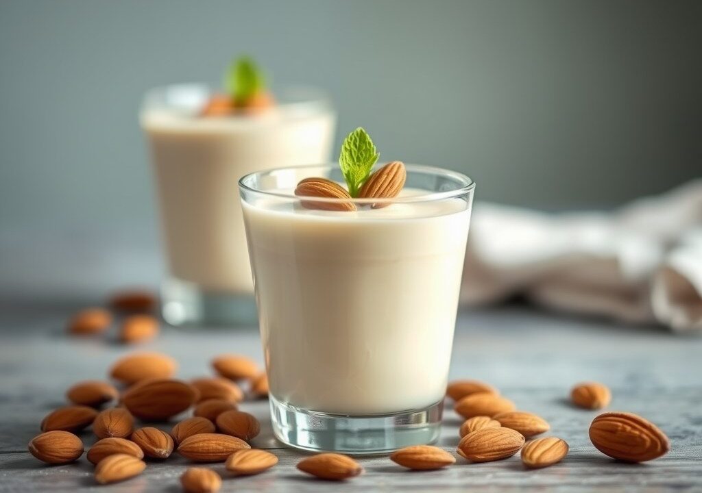 Stoofperenmousse met in Amandelen ( zie opm) — AI-gegenereerde illustratie