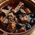Stoofpot ossenstaart met pruimen