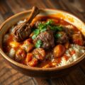 Stoofpotje van lamsschenkel met basmatirijst