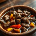 Stoofpotje van rund met paprika en balsamicoazijn