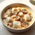 stoofschotel met kabeljauw en champignons