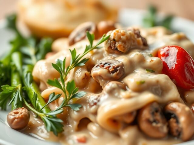 Stroganoffsaus — AI-gegenereerde illustratie