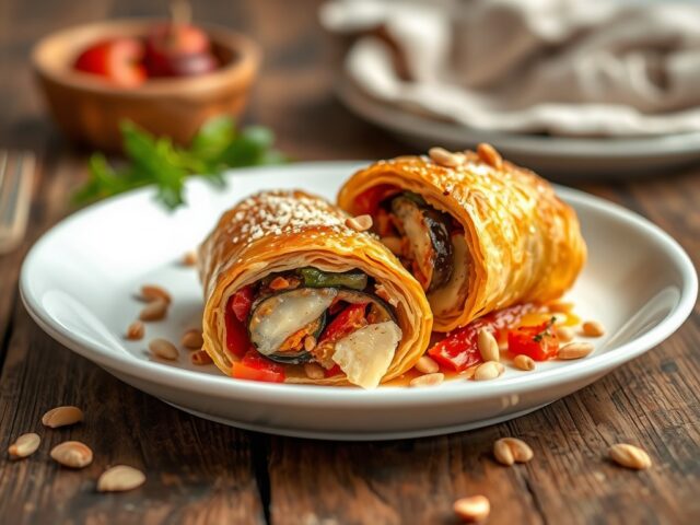 Strudel met ratatouille en fontina
