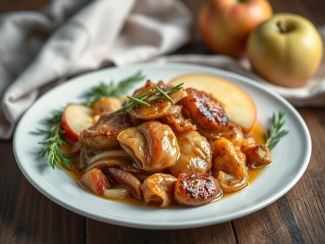 Struisvogelbiefstuk met appel-vijgen