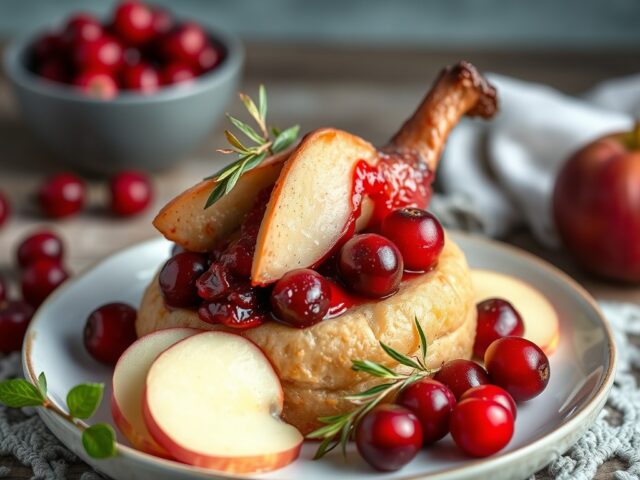 Struisvogelbiefstuk met cranberry’s