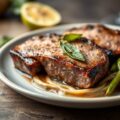 Struisvogelfilet met groen pepers